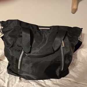 Steve Madden Black Messanger Bag with Silver Accents